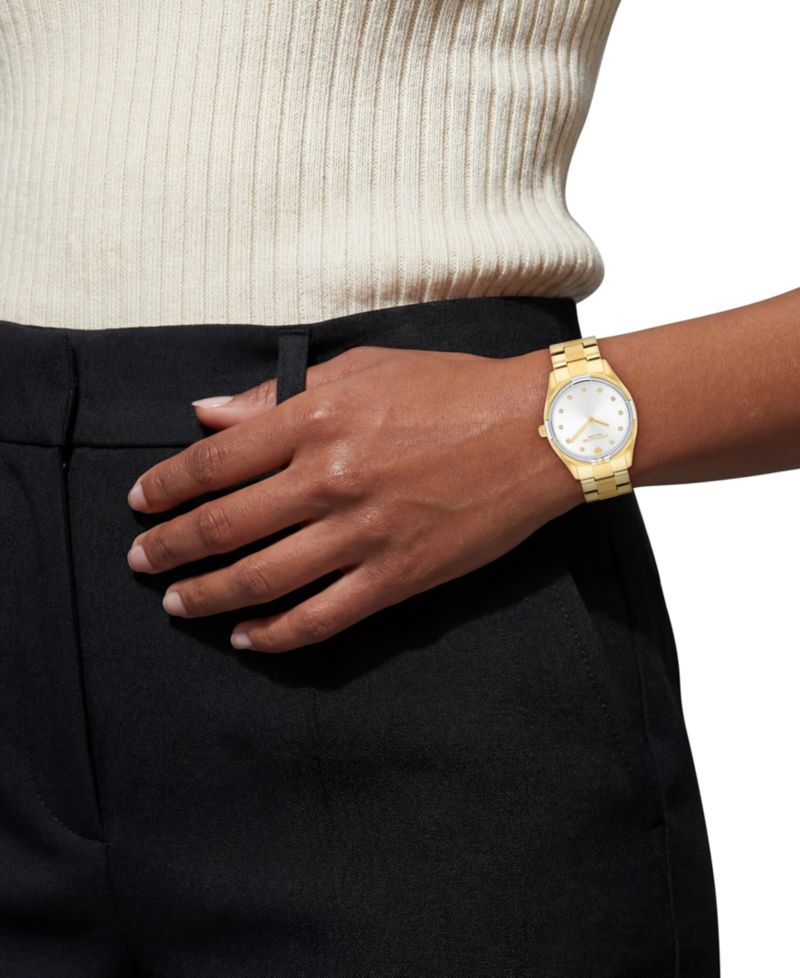 Women's Brooks Gold-Tone Stainless Steel Bracelet Watch 34mm