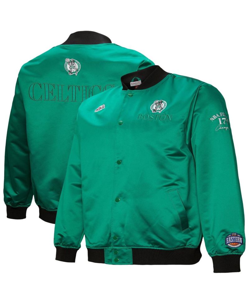 Men's Kelly Green Boston Celtics Hardwood Classics Team OG 3.0 Lightweight Satin Full-Snap Jacket