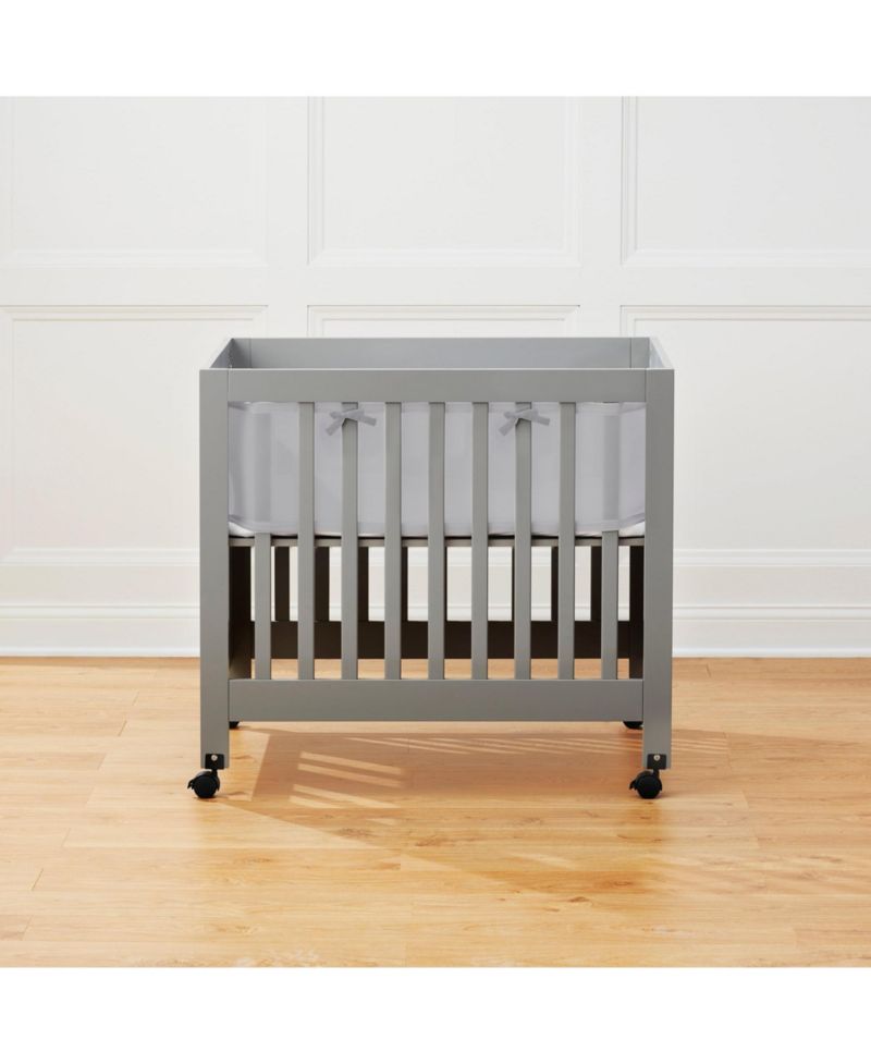 Breathable Mesh Liner for Mini Cribs, Classic 3mm Mesh (Size 4M Covers 4 Sides, Mini Cribs Only)