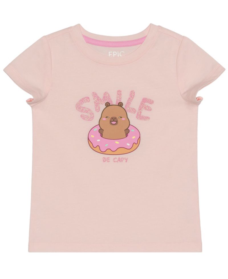 Toddler Girls' 12M-5T Smile Short-Sleeve T-Shirt