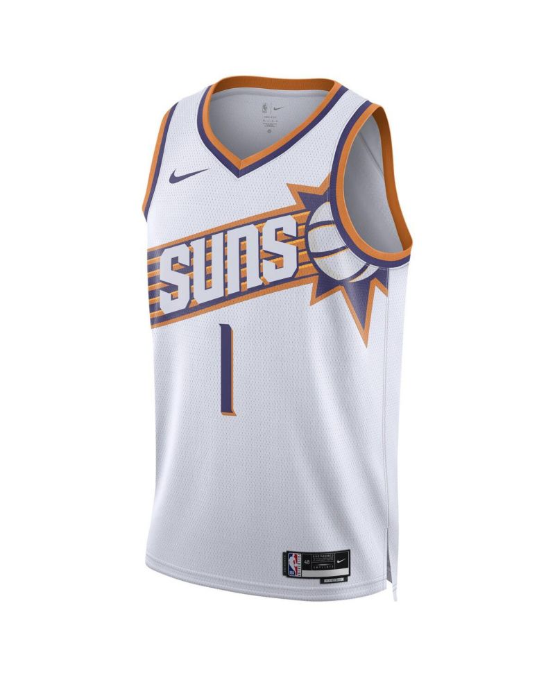 Men's and Women's Devin Booker White Phoenix Suns Swingman Jersey - Association Edition