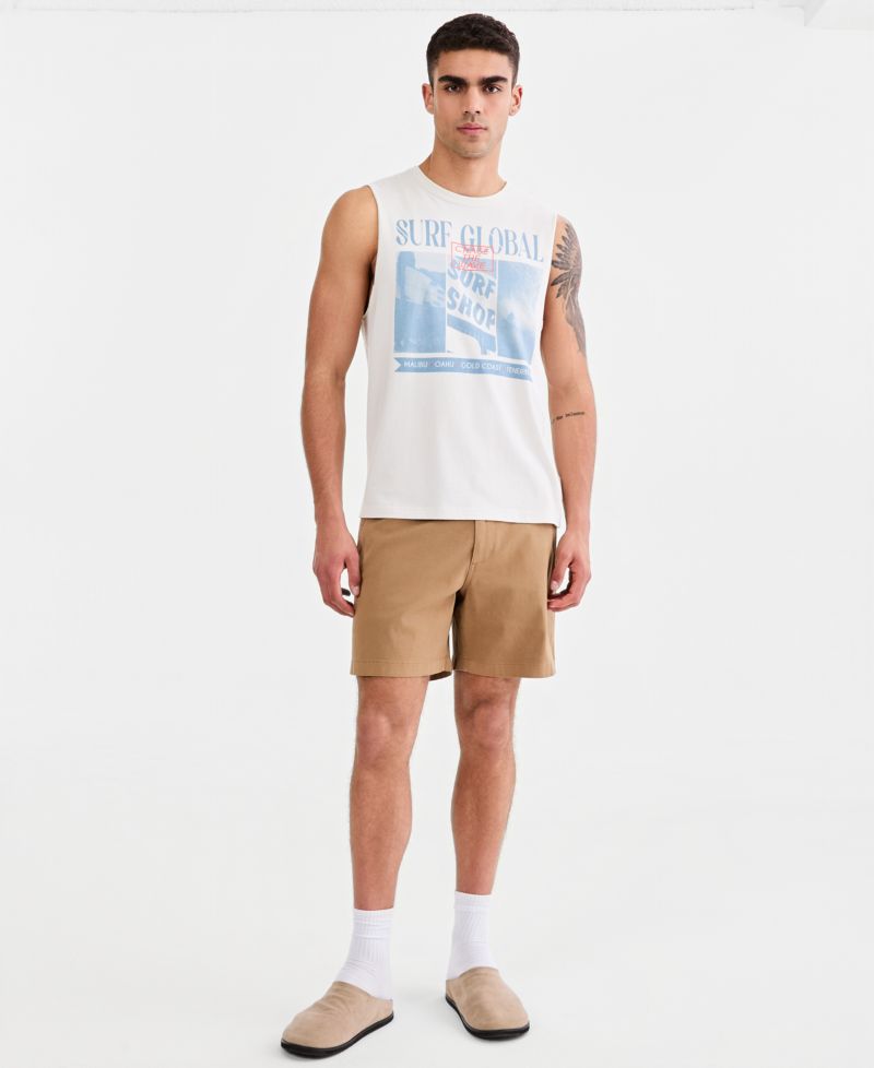 Men's Cotton Surf Global Graphic Tank Top