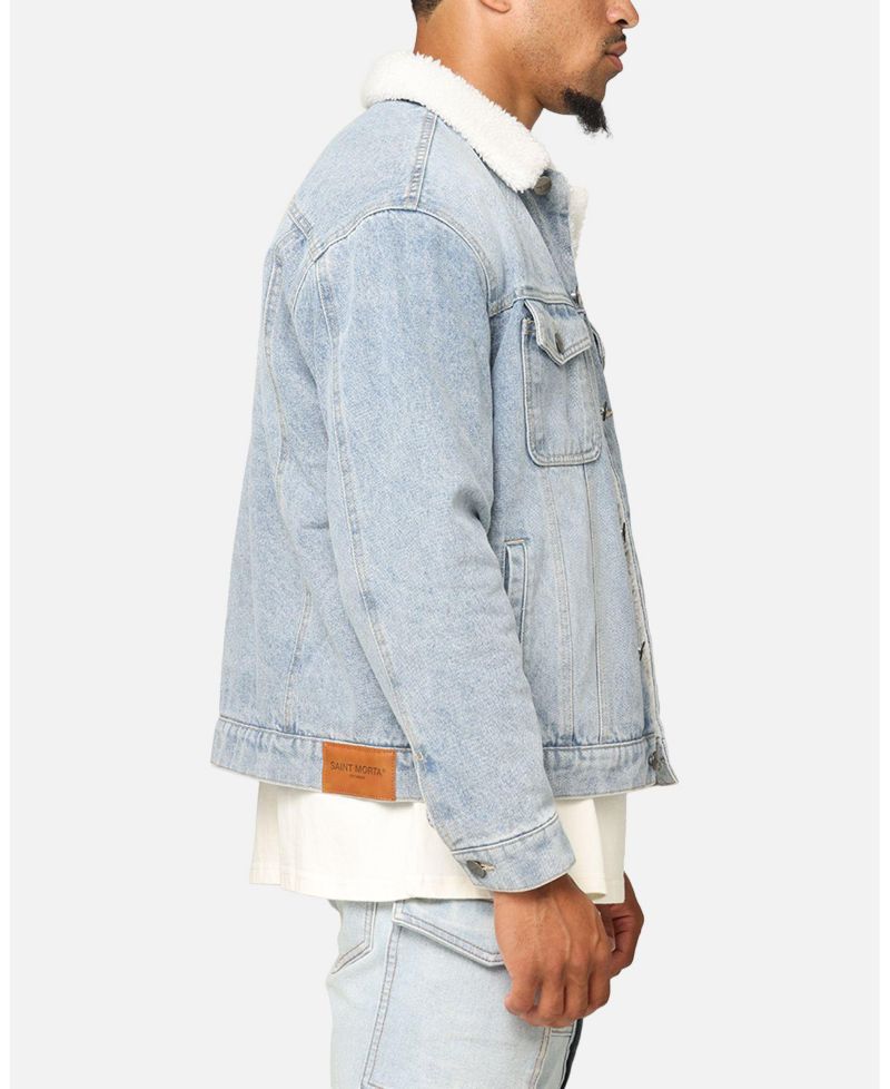 Men's Sherpa Boxy Denim Jacket