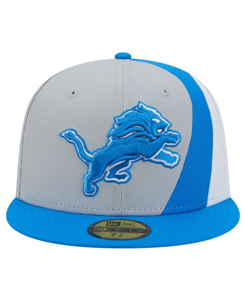Men's Silver/Blue Detroit Lions Shock 59FIFTY Fitted Hat