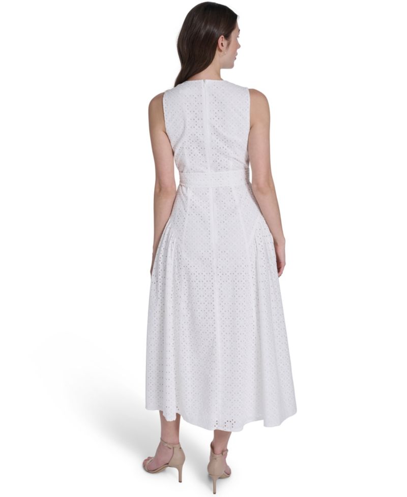 Women's Jewel Neck Midi Dress