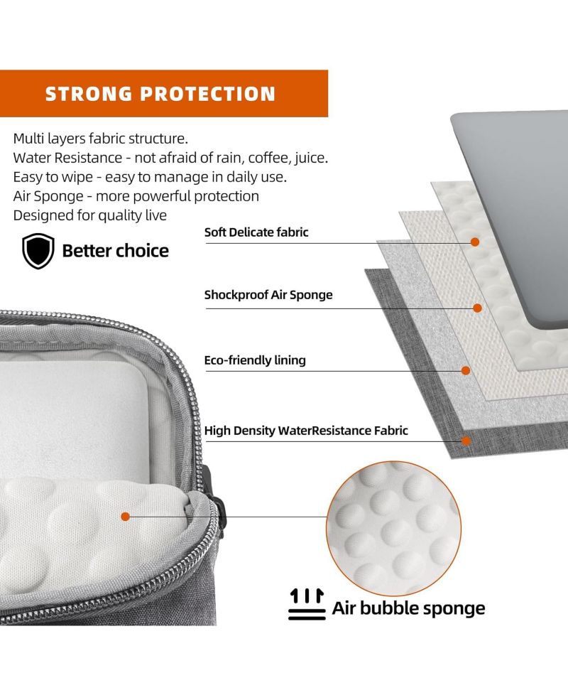 14 inch Laptop Bag with Shoulder Strap, Messenger Bag,Slim Computer Carrying Case Notebook Handbag for Men Women Fit for Acer Asus Lenovo HP Toshiba, Gray