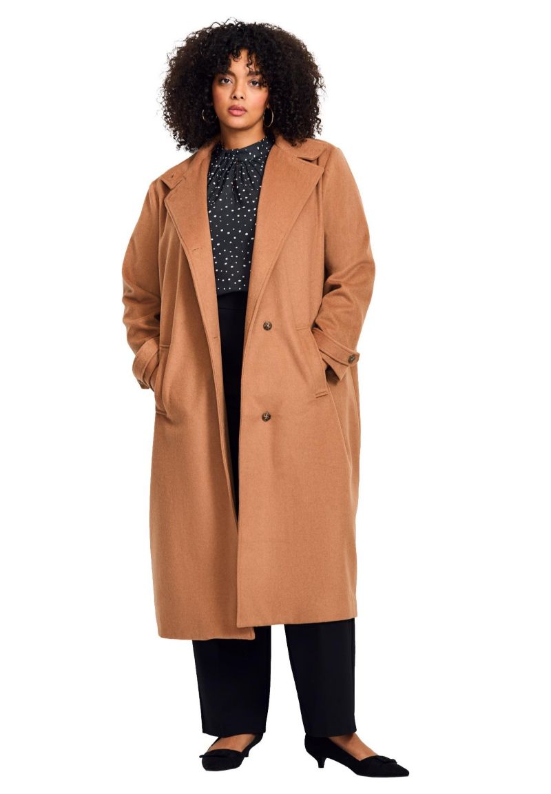 Women's Funnel Neck Long Coat