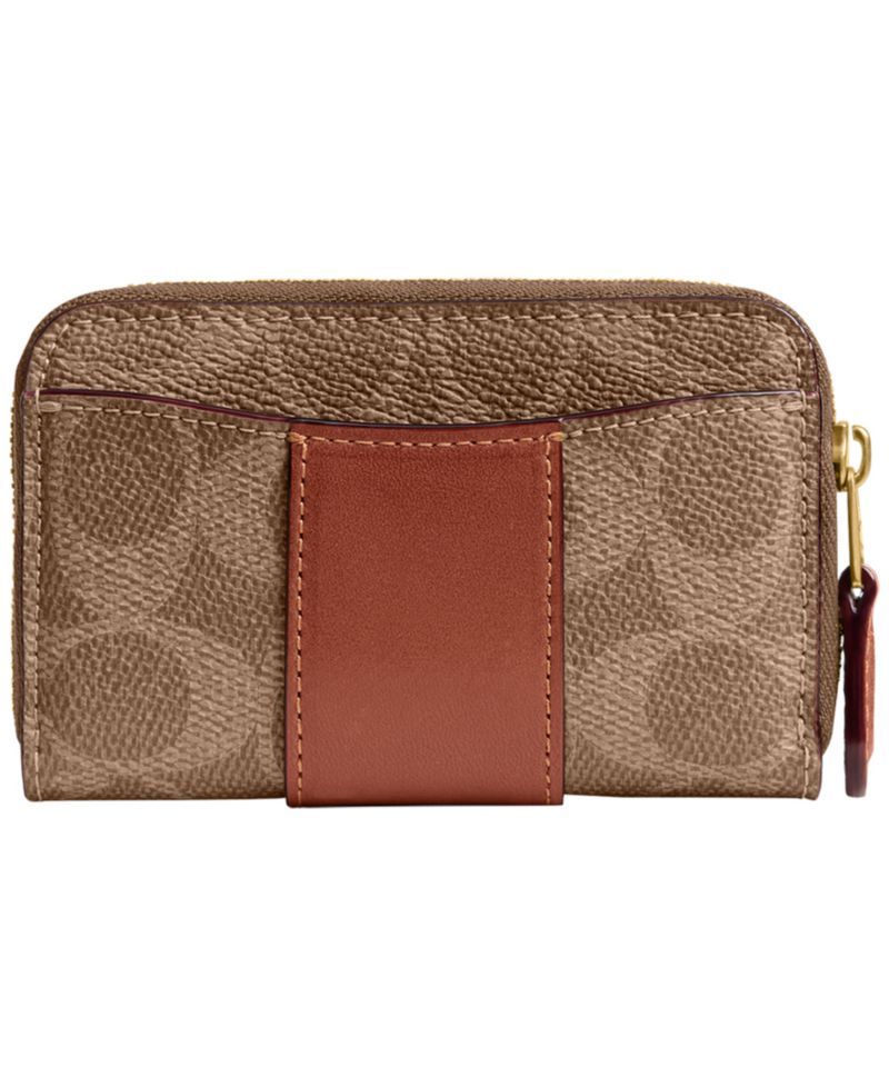 Signature Upcrafted Leather Essential Small Zip Around Card Case