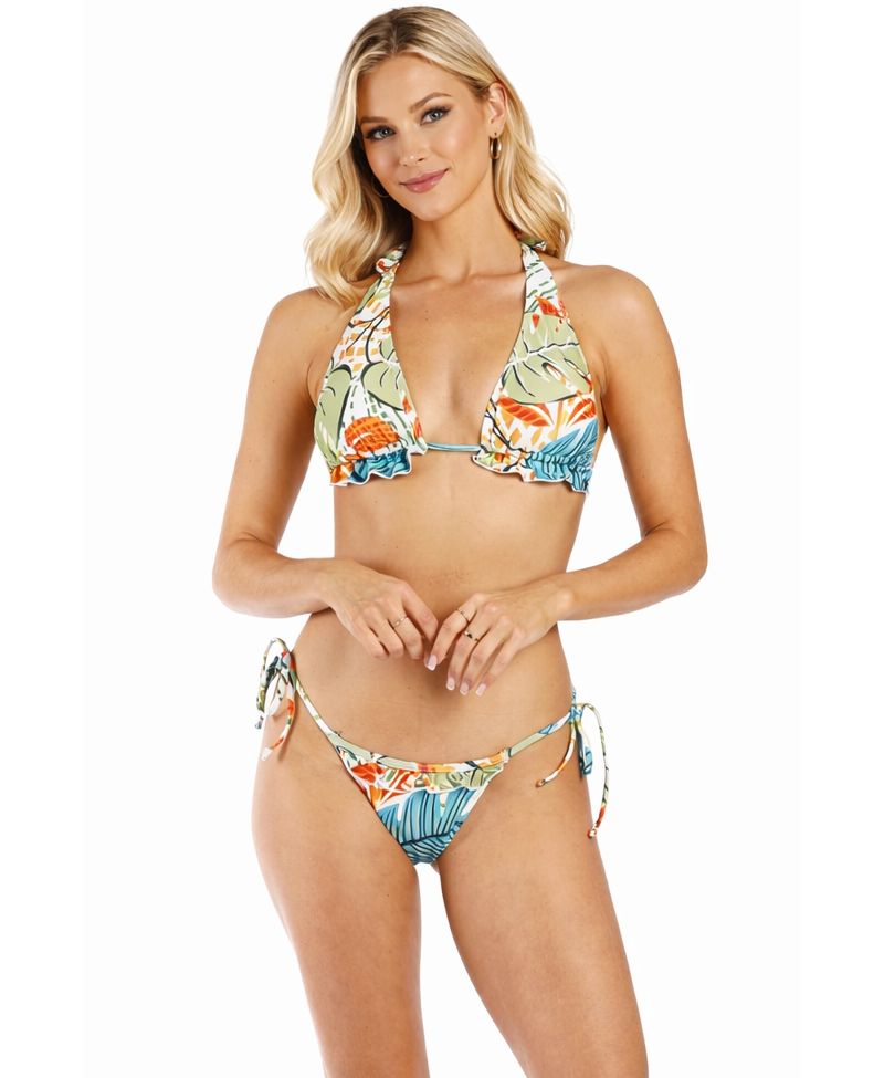 Women's Tropical Halter Bikini Set - Luxury Resort Wear Swimwear