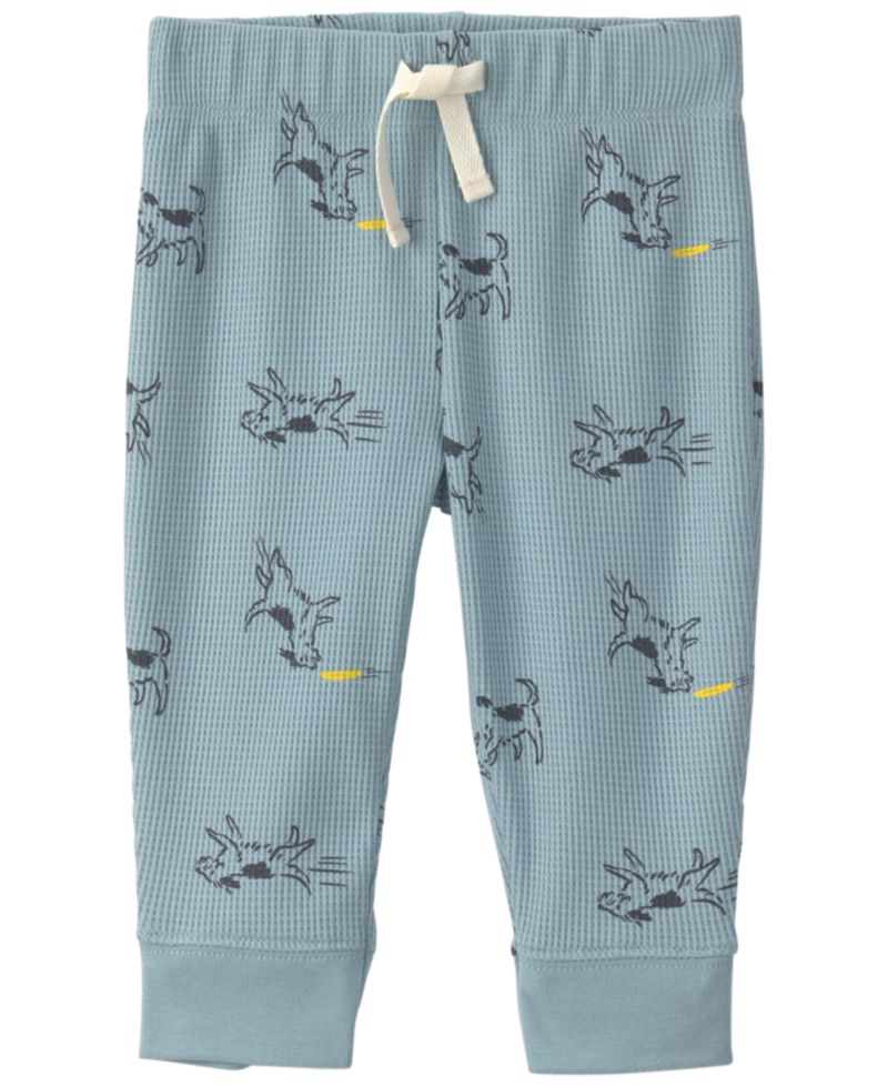 Baby Boys' Dog Thermal Long-Sleeve Bodysuit and Pants, 2-Piece Set