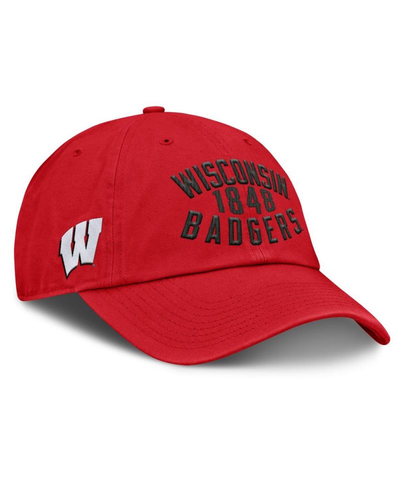 Men's Red Wisconsin Badgers Archer Adjustable Hat