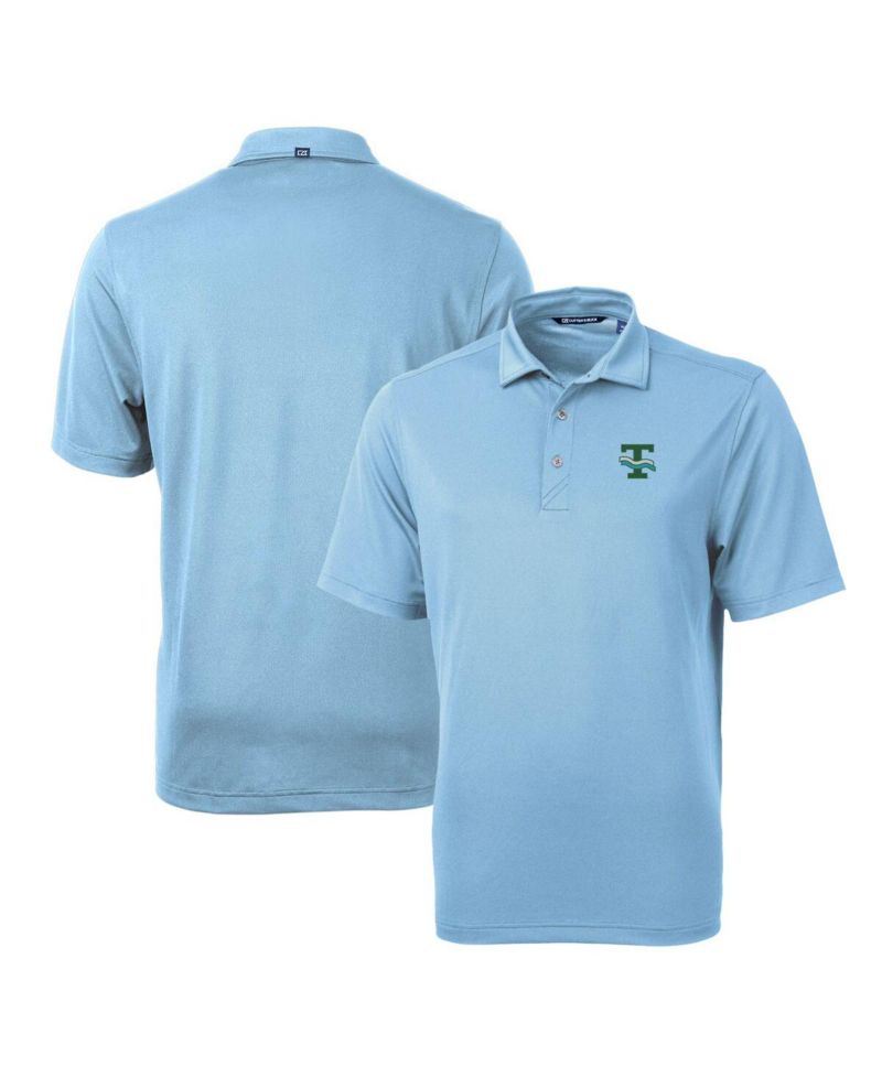 Men's Light Blue Tulane Green Wave Team Logo Virtue Eco Pique Polo