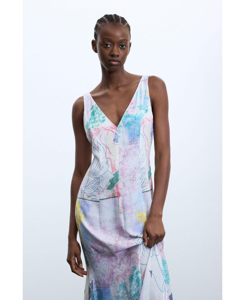 Women's 2-in-1 Printed Dress