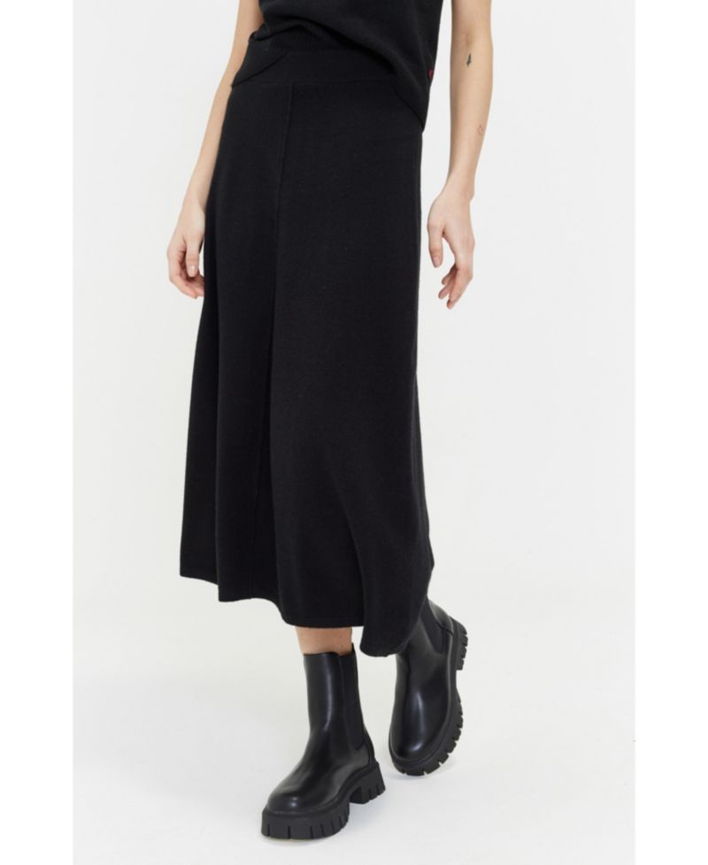 Women's Chinti and Parker Wool Cashmere Midi Skirt