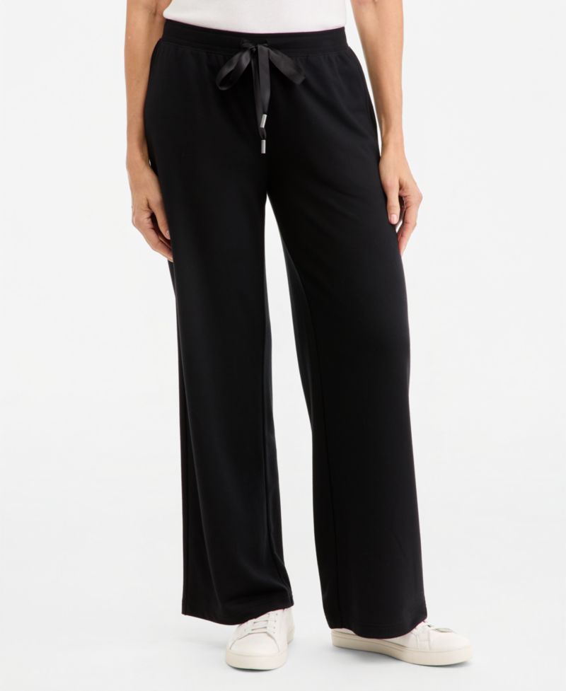 Women's LuxLounge French Terry Wide-Leg Sweatpants