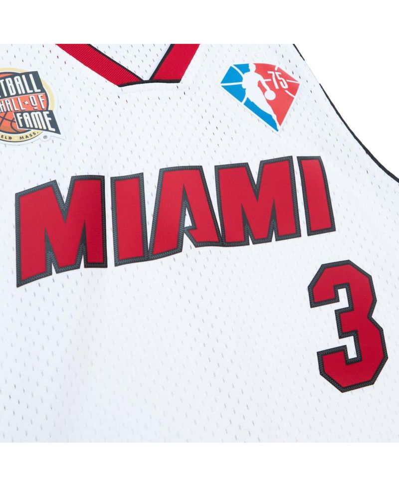 Men's and Women's Dwyane Wade White Miami Heat Hall of Fame Class of 2023 Throwback Swingman Jersey