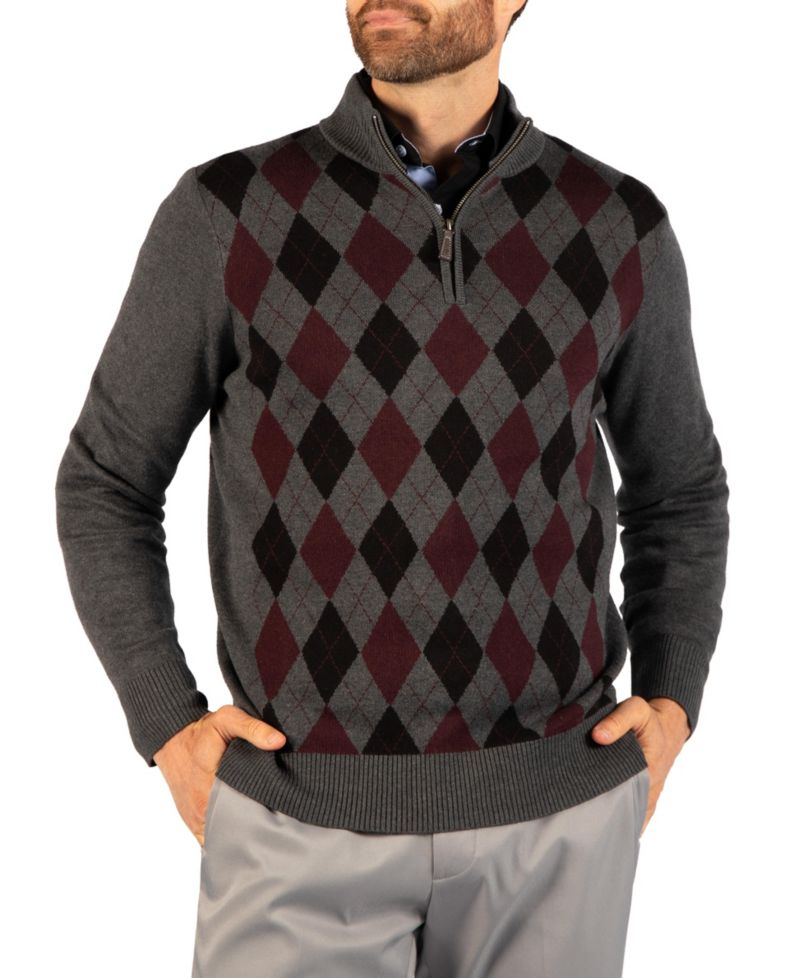 Men's Argyle Quarter Zip