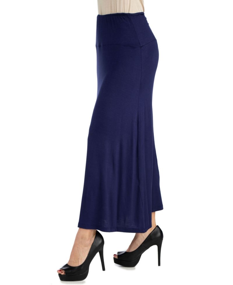 Women's Elastic Waist Maxi Skirt
