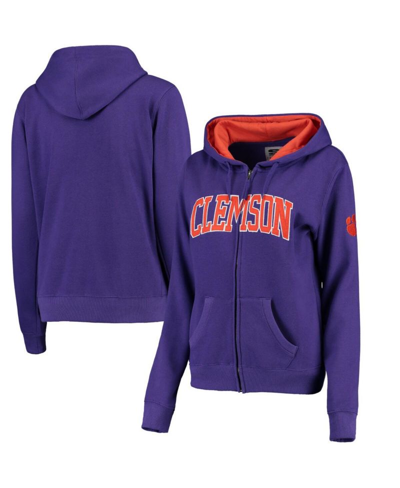 Women's Clemson Tigers Arched Name Full-Zip Hoodie