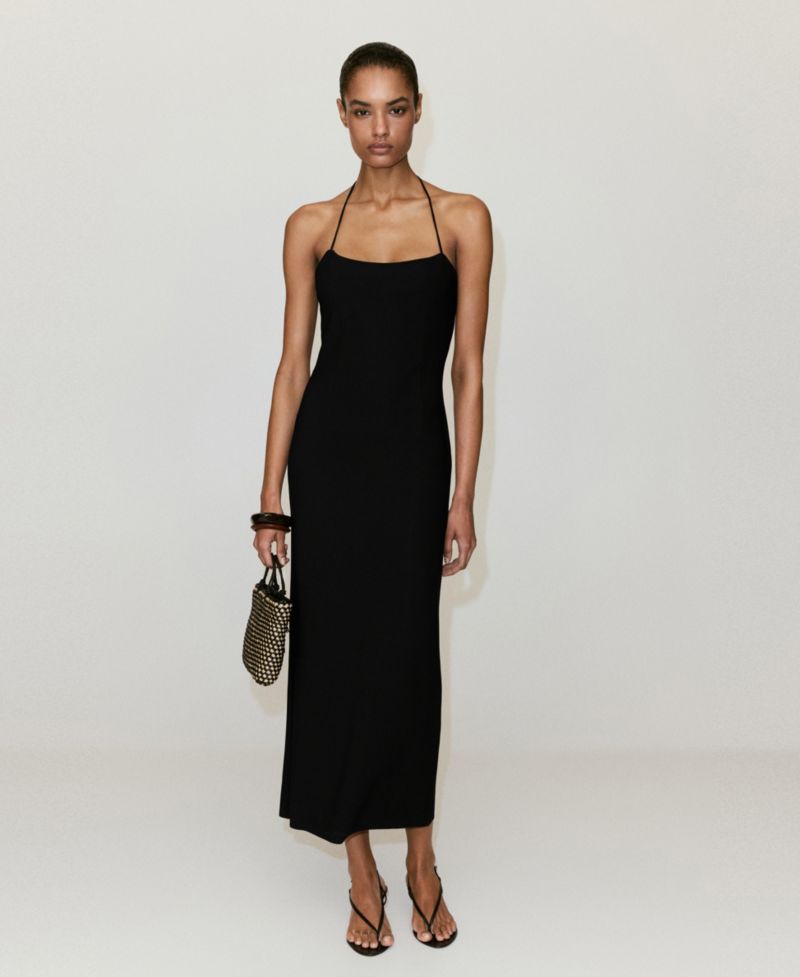 Women's Fitted Halter-Neck Dress
