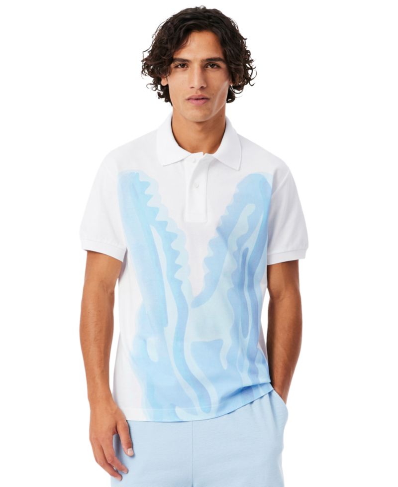Men's Cotton Classic-Fit Printed Pique Polo Shirt