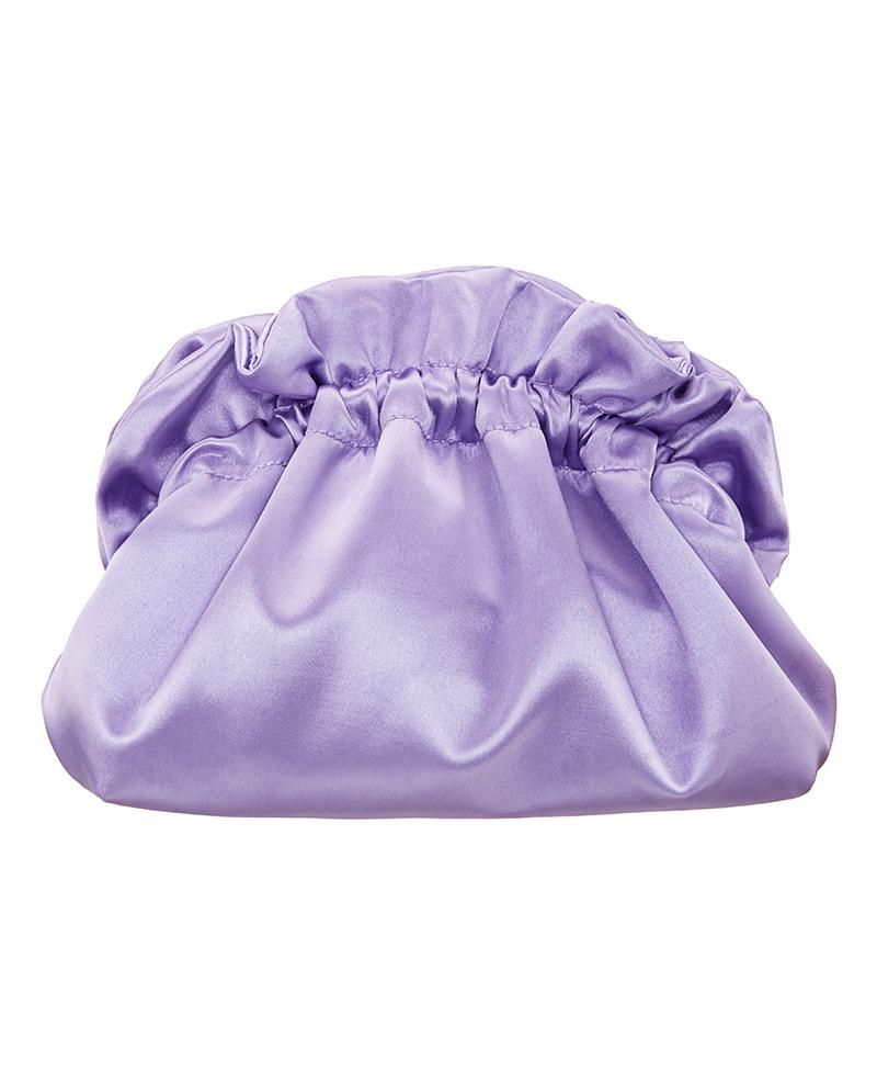 Satin Gathered Crossbody Pouch Bag