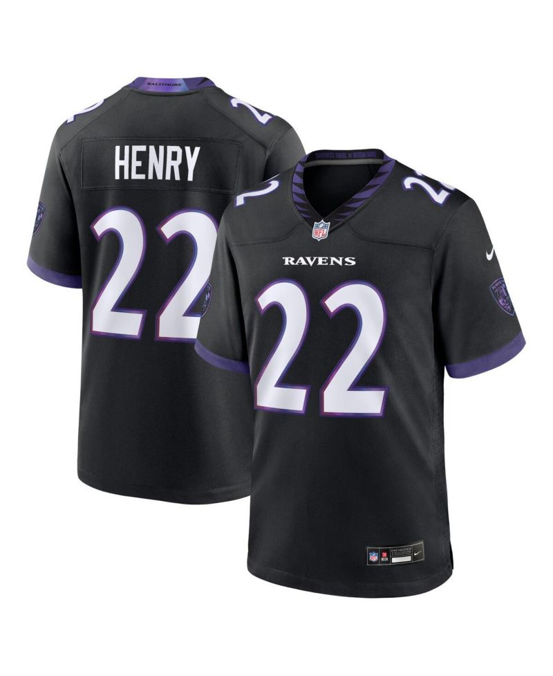 Men's Derrick Henry Black Baltimore Ravens Alternate Game Jersey