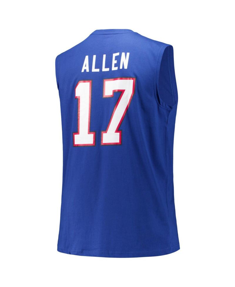 Men's Josh Allen Royal Buffalo Bills Big & Tall Muscle Tank Top