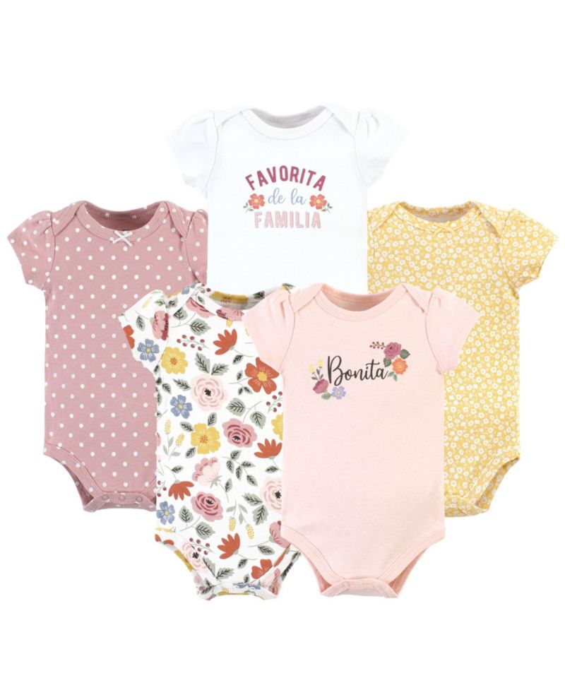 Baby Girls Hudson Cotton Bodysuits 5-Pack