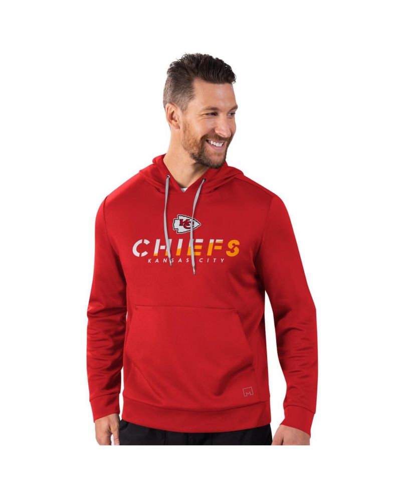 Men's Red Kansas City Chiefs Performance Pullover Hoodie