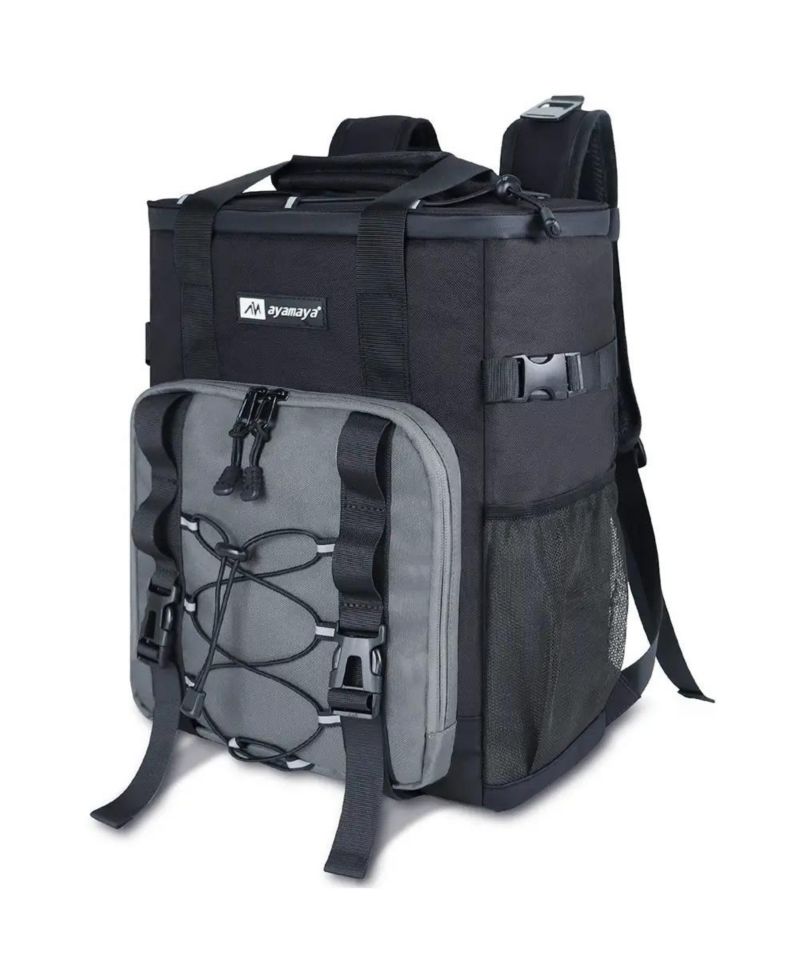 Mini Arctic Mule 24 can insulated backpack cooler, water resistant,16 hour ice retention,lightweight w/padded straps, bottle holders & opener.