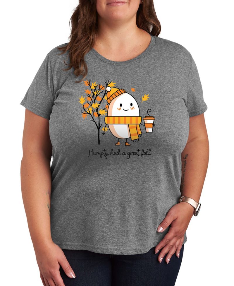 Plus Size Humpty Dumpty Women's Short Sleeve Graphic T-shirts