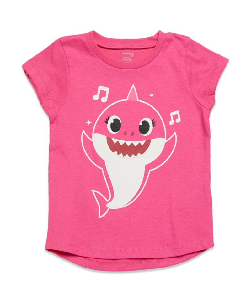 Girls Pinkfong Shark 3 Pack T-Shirts