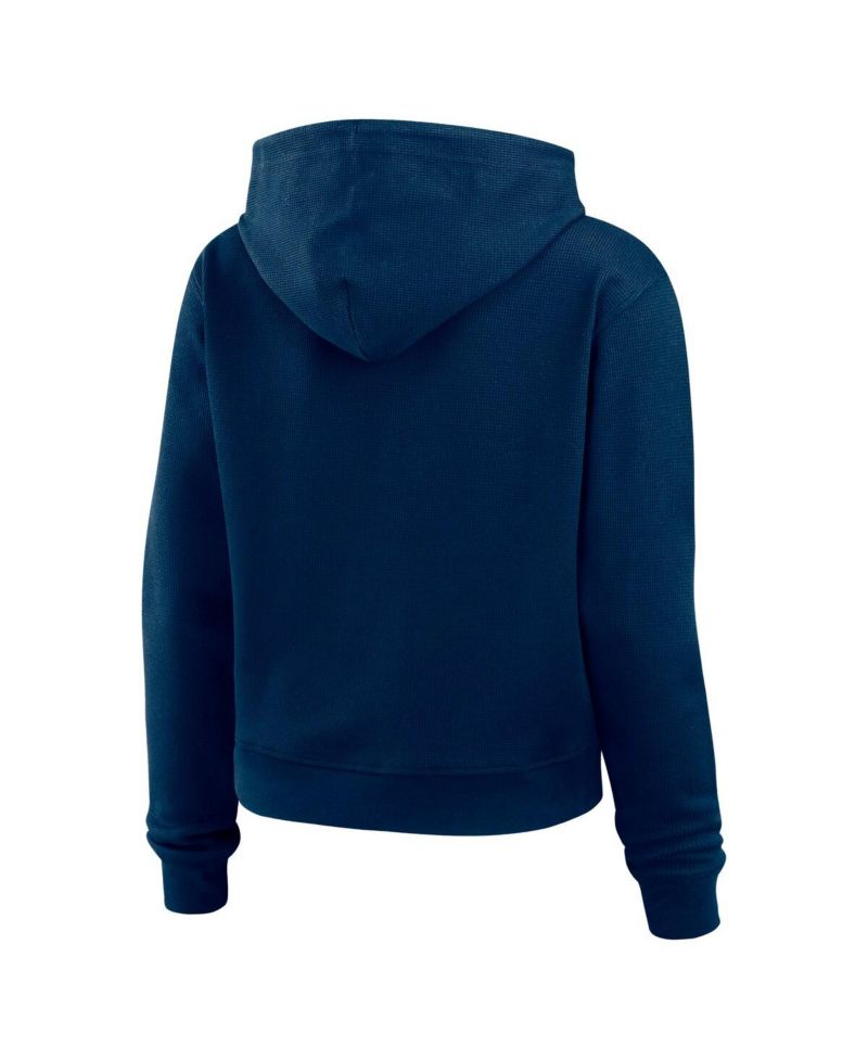 Women's Navy Dallas Cowboys Waffle Hoodie Pullover Top