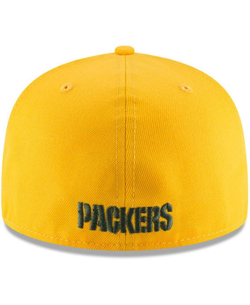 Men's Gold Green Bay Packers Omaha 59Fifty Hat