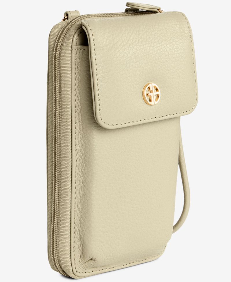 Softy Leather Tech Crossbody Wallet