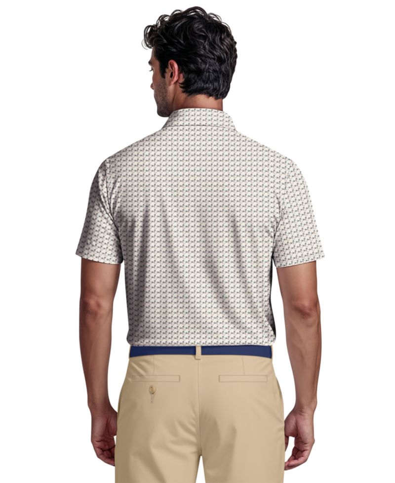 Men's Geometric Cocktail Print Golf Polo Shirt