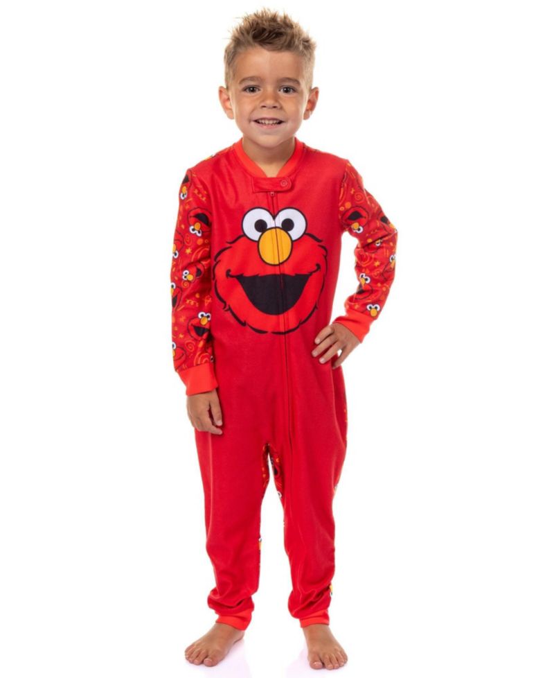 Boy's (2T-6) Elmo Character 1Piece Front-Zip Footless Sleeper Pajama