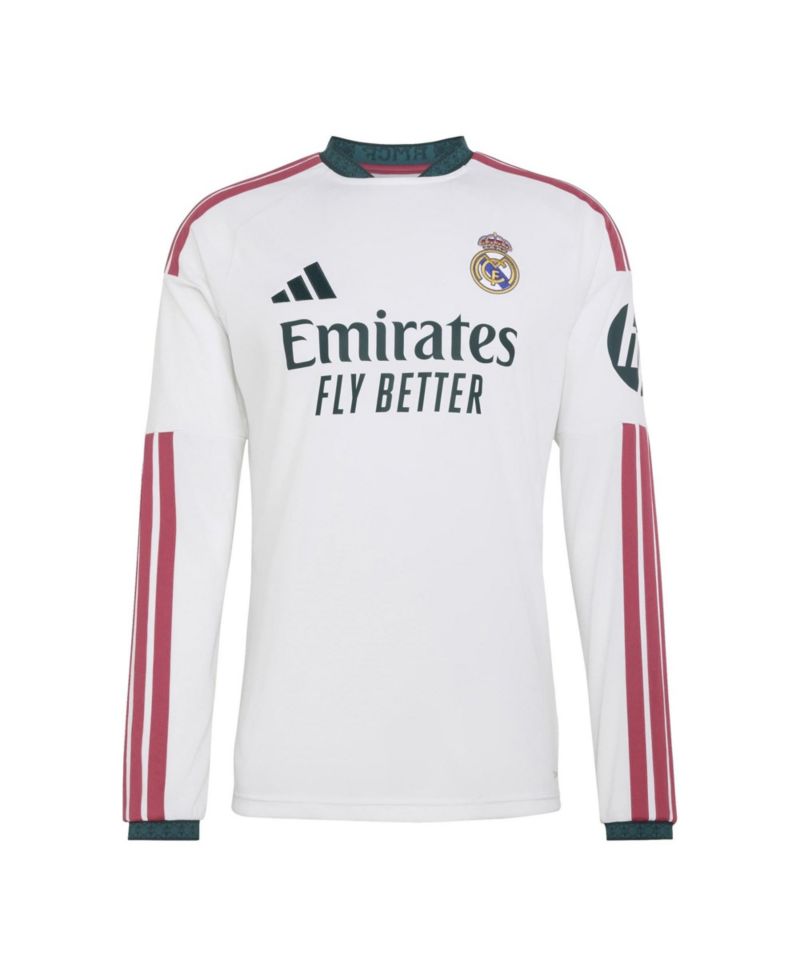 Men's Vini Jr. White Real Madrid 2026/27 Home Replica Long Sleeve Jersey