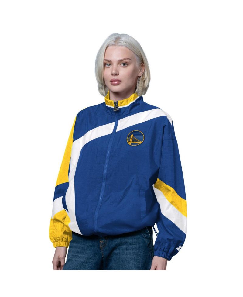 Women's Royal/Gold Golden State Warriors 1st Quarter Full-Zip Jacket