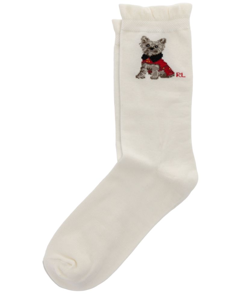 Girls' 4-11 Holiday Dog Crew Socks, 3-Pack