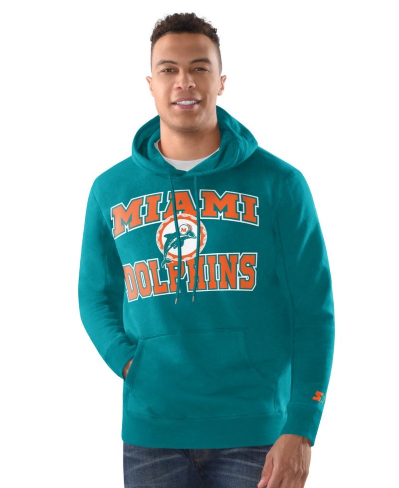 Men's Aqua Miami Dolphins Hoodie and Cuffed Knit Hat Combo Pack