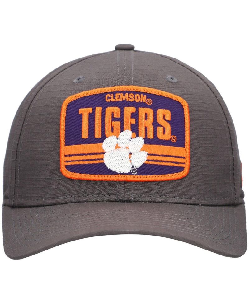 Men's Charcoal Clemson Tigers Team Elevated 9SEVENTY Stretch-Snap Adjustable Hat