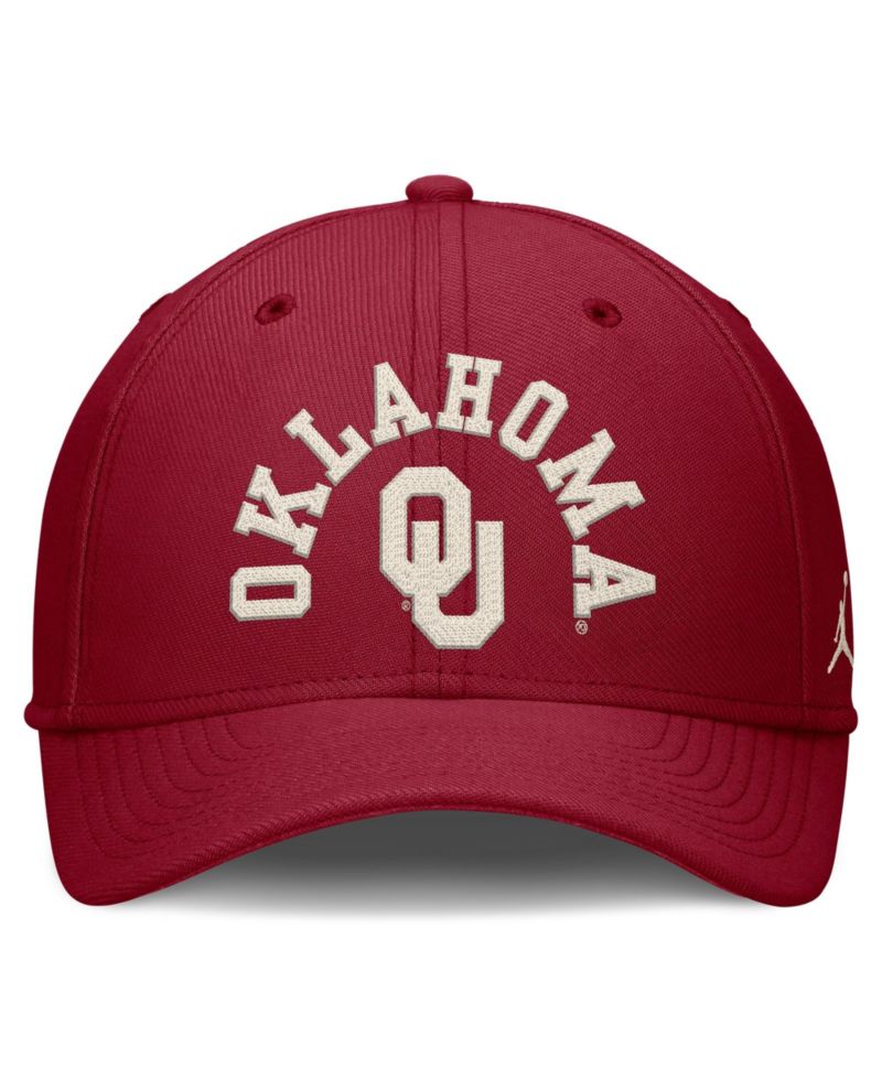 Men's Crimson Oklahoma Sooners Campus Prep Chained Arched Swooshflex Flex Hat