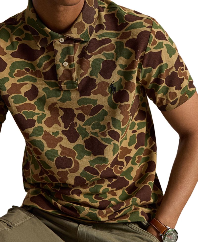 Men's Camo Mesh Classic-Fit Polo Shirt