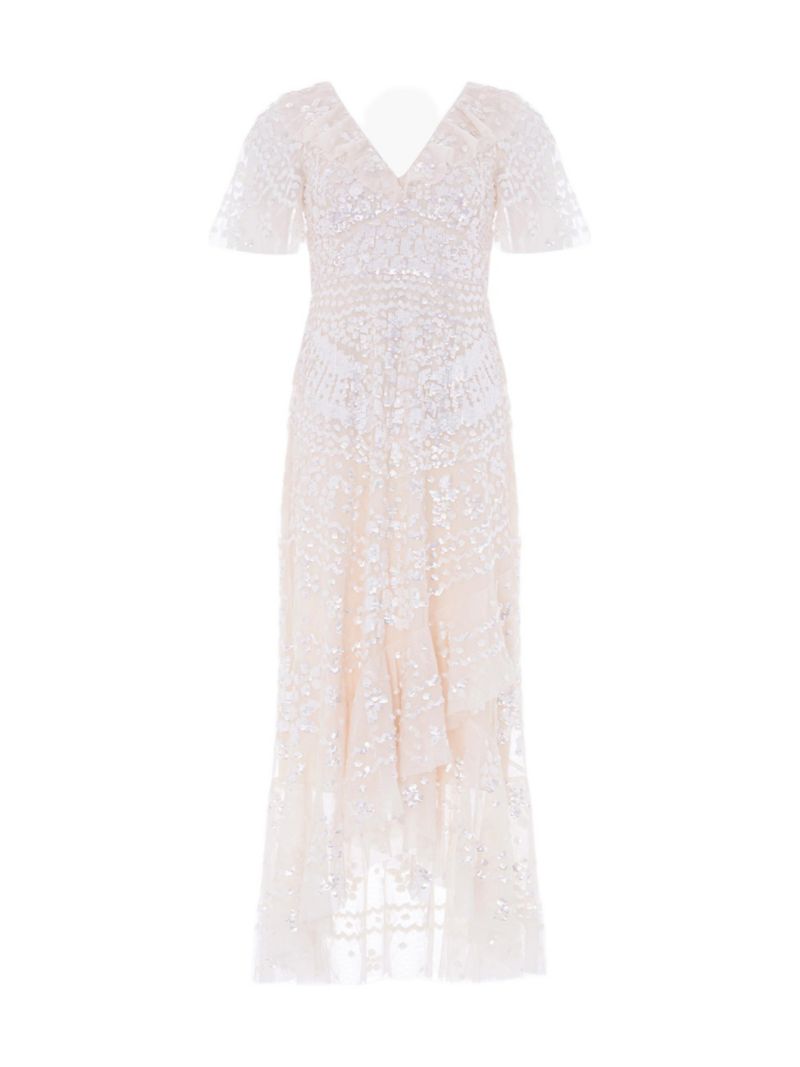 Women's Anais Sequin Frill Ankle Gown