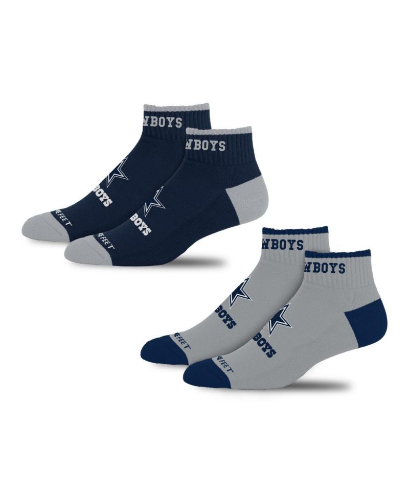Men's and Women's Dallas Cowboys Front and Center 2-Pack Ankle Socks Set