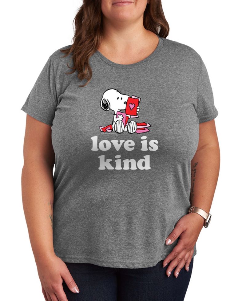 Women's Peanuts Snoopy Valentine Love Is Kind Short-Sleeve Graphic T-Shirt