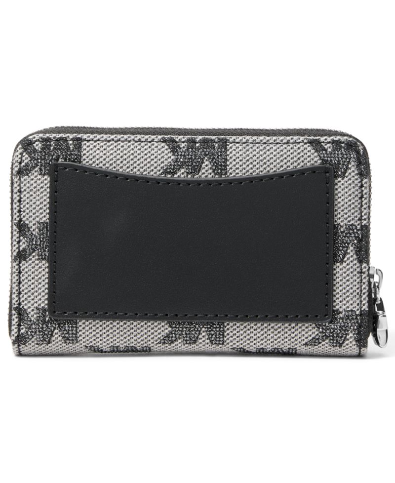 Silver-Tone Hardware Compact Card Case Wallet