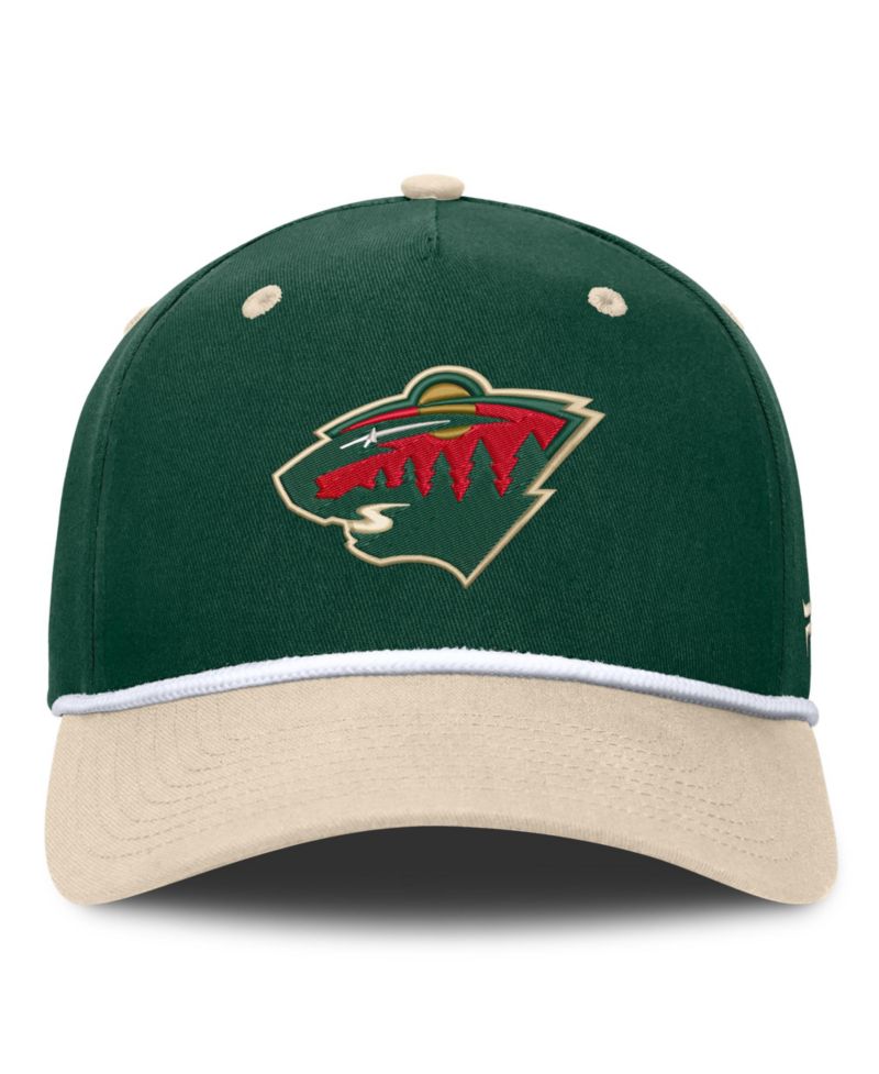 Men's Green/Cream Minnesota Wild Fundamental Power Play A-Frame Adjustable Hat